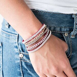 Paparazzi Jewelry Accessories - Fashion Fiend - Red Bracelet - Vintage